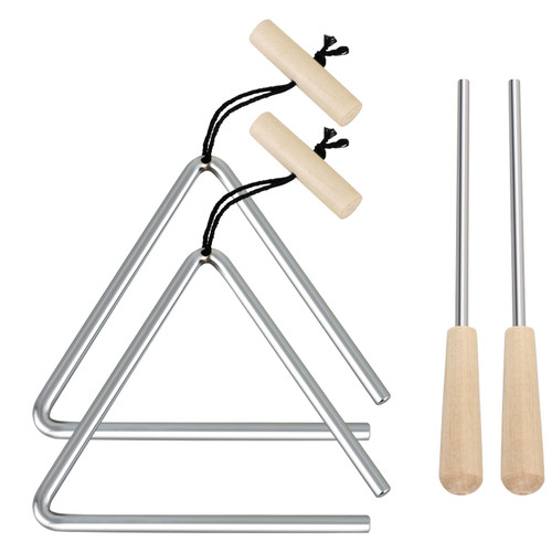 EASTROCK Triangle Instrument, Rhythm Steel Triangles Music Instrument Hand Percussion Triangles with Striker (6 Inch)