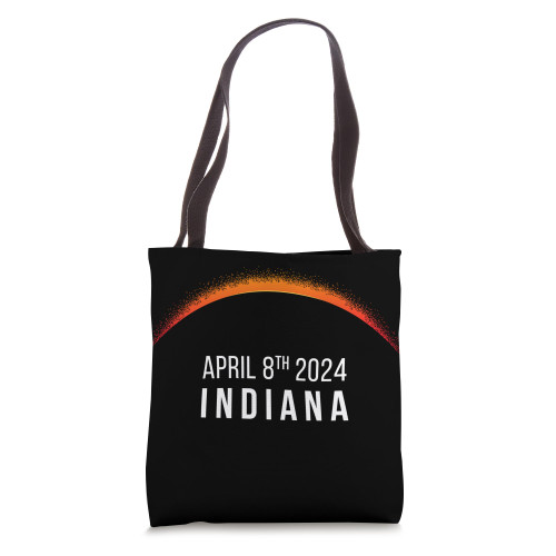 America Totality Spring 4.08.24 Solar Eclipse 2024 Indiana Tote Bag