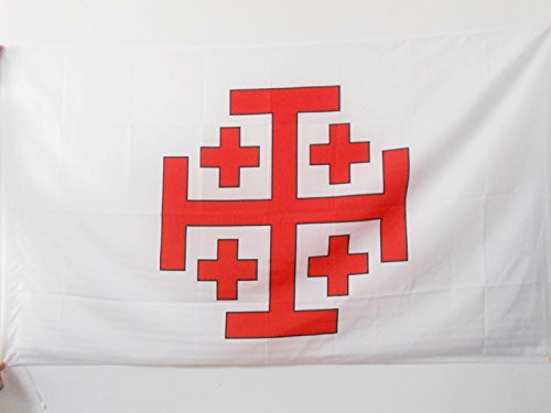 AZ FLAG Order of The Holy Sepulchre of Jerusalem Flag 3' x 5' for a Pole - Catholic Flags 90 x 150 cm - Banner 3x5 ft with Hole