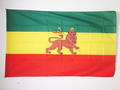 AZ FLAG Ethiopia 1897-1974 Flag 3' x 5' for a Pole - Ethiopian Historic Flags 90 x 150 cm - Banner 3x5 ft with Hole