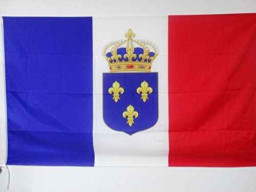 AZ FLAG French Constitutional Monarchy Flag 3' x 5' for a Pole - France Flags 90 x 150 cm - Banner 3x5 ft with Hole