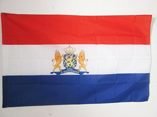 AZ FLAG United Kingdom of The Netherlands 1815-1908 Flag 3' x 5' for a Pole - Netherland Historic Flags 90 x 150 cm - Banner 3x5 ft with Hole