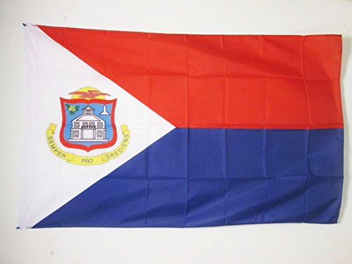 AZ FLAG Sint Maarten Flag 3' x 5' for a Pole - Saint Martin Flags 90 x 150 cm - Banner 3x5 ft with Hole