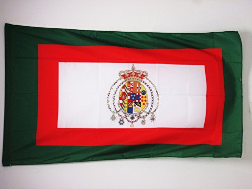 AZ FLAG Kingdom of The Two Sicilies 1848-1860 Flag 3' x 5' for a Pole - Sicilian Flags 90 x 150 cm - Banner 3x5 ft with Hole