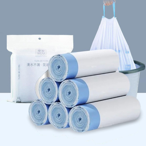 Iuhan Trash Bags Garbage Bags, 4 Gallon, 90 Count, Drawstring, for Bathroom, Kitchen, Bedroom, Office
