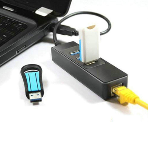 Heayzoki HUB to RJ45,USB HUB,Ethernet Converter,Ethernet Adapter,DMHE27 RTL8153 USB 3.0 Ethernet Converter Adapter with 3 Port 3.0 HUB to RJ45 DriveFree,10/100/1000M Ethernet Port