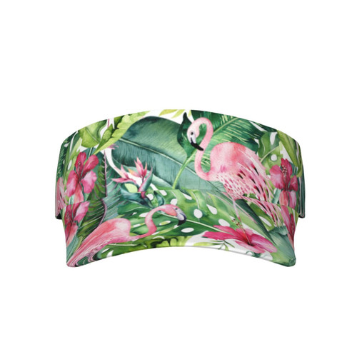 Flamingo Banana Leaf Flower Sport Sun Visors for Women Sun Visor Hats for Men Women, Adjustable Sun Hat Summer Hat Empty Top Baseball Cap