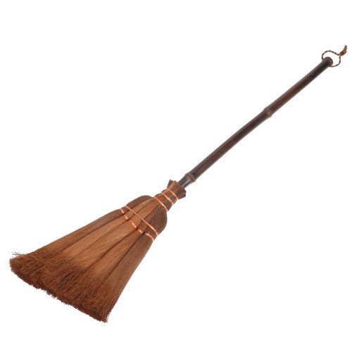 NIYANGLE Palm Fiber Broom Kids Corn Broom Lobby Broom Short Broom Handmade Cleaning Broom Sweeping Brush Whisk Sweeping Broom Vietnamese Broom for Children Home Kitchen