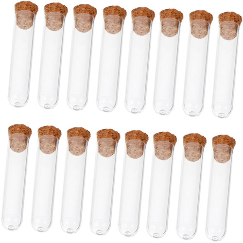 GLEAVI 50pcs Plastic Test Tube Small Test Tubes Bottles Science Test Tubes Transparent Vial Liquid Storage Tube Prp Tubes Glass Test Tubes Glass Tubes Liquids Containers Suite Hard