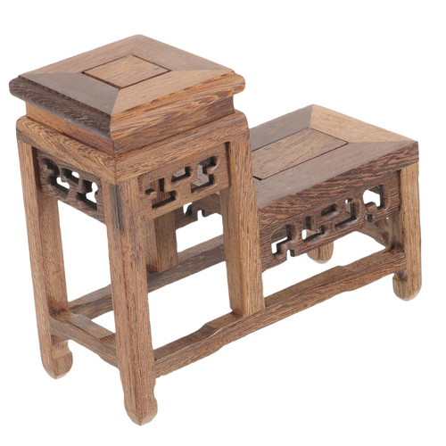 Alipis vintage display stand wood table base oriental plant holder action figure stand wood plant riser bonsai stand indoor flower pots flower vase base crafts fish tank stand wooden Alipis vintage display stand wood table base oriental plant holder action figure stand wood plant riser bonsai stand indoor flower pots flower vase base crafts fish tank stand wooden