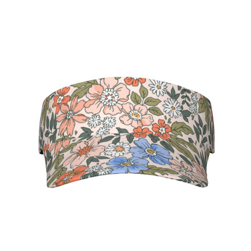 Flowers Floral Sun Visor Hat Sun Visors for Women Men Visor Hats for Women Men Sun Hats Sports Hat for Outdoor