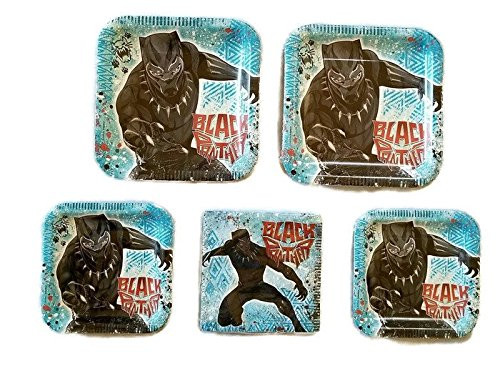 Black Panther Party Bundle 9" Plates (16) 7" Plates Napkins (16)