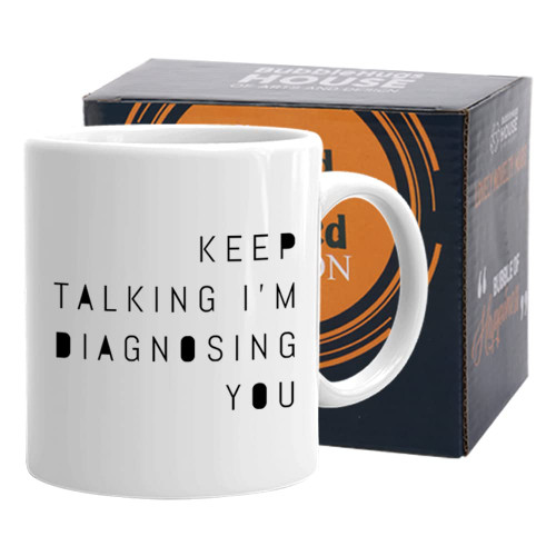 Psychology Mug 11 oz, Keep Talking I'm Diagnosing You Funny Cup For Therapist Psychiatrist School Counselor Psychologist Student Graduate, White Psychology Mug 11 oz, Keep Talking I'm Diagnosing You Funny Cup For Therapist Psychiatrist School Counselor Psychologist Student Graduate, White