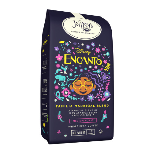 Joffrey's Coffee - Disney Encanto Familia Madrigal Blend, Disney Specialty Coffee Collection, Artisan Medium Roast Coffee, 100% Arabica Beans, Brew or French Press (Whole Bean, 11 oz) Joffrey's Coffee - Disney Encanto Familia Madrigal Blend, Disney Specialty Coffee Collection, Artisan Medium Roast Coffee, 100% Arabica Beans, Brew or French Press (Whole Bean, 11 oz)