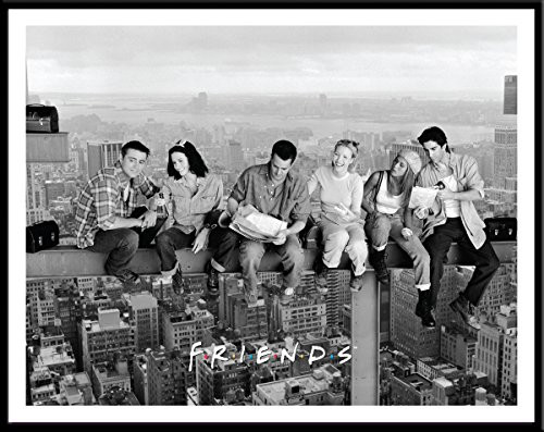 Friends Over New York NY TV Romantic Sitcom Television Show Postcard Poster Print, Framed 11x14