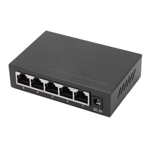 Ethernet Unmanaged Desktop Switch 5 Ports Ethernet Network Switch Ethernet Splitter Plug and Play Ethernet Hub US Plug 100?240V(1000M/S)