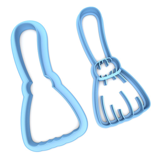 Sweet Prints Inc Set of 2 Brooms Cookie Cutter - Dishwasher Safe (2")