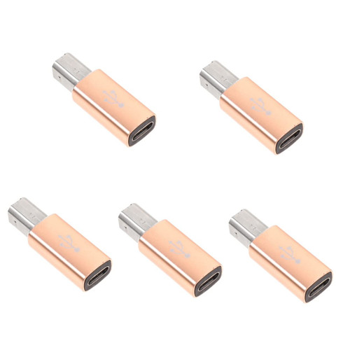 OSALADI 5pcs Typec Adapter Midi Type c Headphone Adapter Audio Printers Adapter Printers Conversion Adapters Piano Accessories Laptop Converter Adapter Mixer Electric Piano Aluminum Alloy
