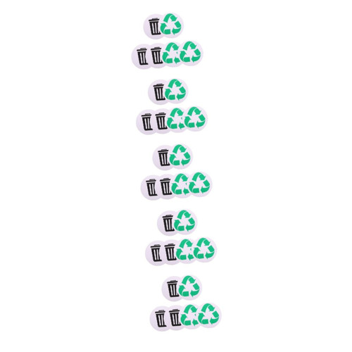Luxshiny 30 Pcs Garbage Sorting Stickers Sticker Labels Garbage and Recycle Bin Rubbish Can Trash Bin Labels Trash and Recycling Recycle Trash Decal Trash Can PVC Water Proof