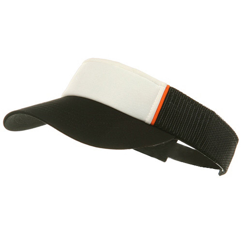 e4Hats.com Mesh Visors-Black-White OSFM