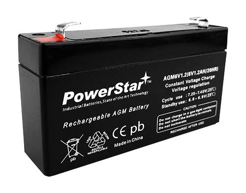 PowerStar 6V 1.2AH SLA AGM Battery Replaces Duracell SLAA6-1.3F
