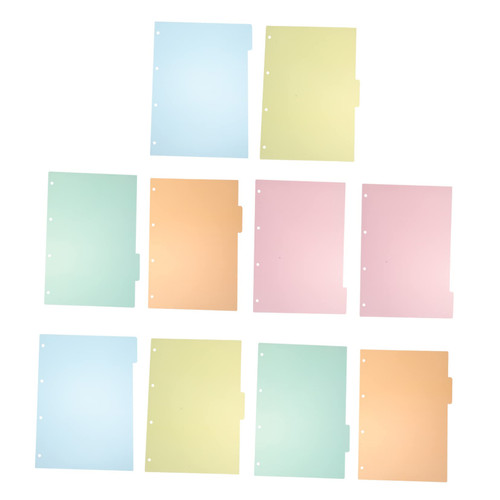 DIYEAH Binder Index Dividers 20 Pcs Classification Divider Board A4 Pluggable Label Card Paper Index Separator