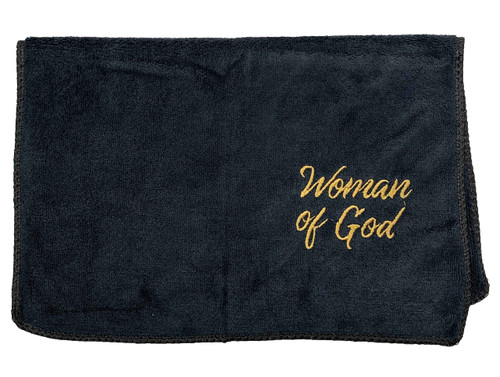 Swanson Christian Towel-Pastor-Woman of God-Black w/Gold