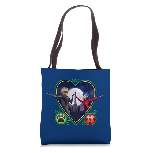 Miraculous Ladybug and Cat Noir The Movie Heart Tote Bag