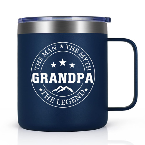 LiqCool Gifts for Grandpa, Gifts for Grandpa for Fathers Day Christmas Birthday, The Man The Myth The Legend Grandpa Coffee Mug with Handle, Grandpa Gifts from Grandchildren (12oz, Navy Blue) LiqCool Gifts for Grandpa, Gifts for Grandpa for Fathers Day Christmas Birthday, The Man The Myth The Legend Grandpa Coffee Mug with Handle, Grandpa Gifts from Grandchildren (12oz, Navy Blue)