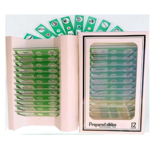 Handheld Digital Microscope Accessories 12 pcs Biological Microscope Specimen Slides Microscope Accessories