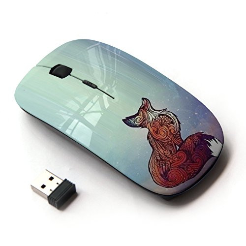 KawaiiMouse [ Optical 2.4G Wireless Mouse ] Fox Red Cute Animal Bright Art Beautiful