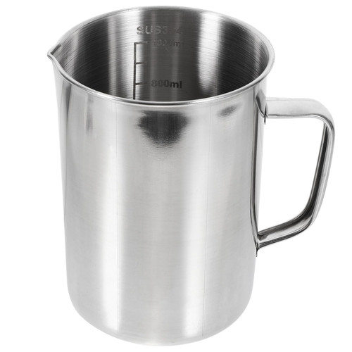 SOLUSTRE Laboratory Beaker Stainless Steel Measuring Cup Measuring Cups Stainless Steel Graduated Beaker Chemistry Beaker Coffee Containers Espresso Cups Measuring Cup with Scale Beakers