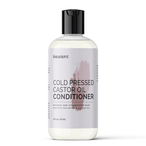 Sheanefit Cold Pressed Castor Oil Daily Shampoo Conditioner 16oz (Castor Oil Conditioner - 16oz)