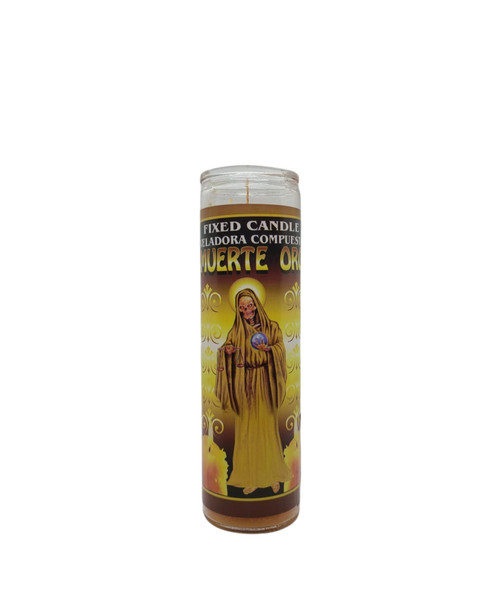 Santa Muerte Oro Fixed Candle Religious