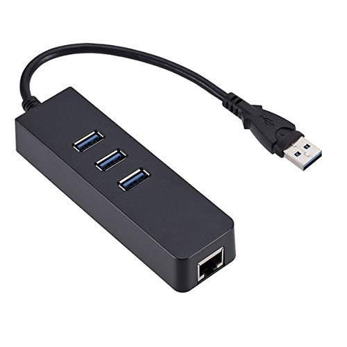 SANOXY USB 3.0 to 1000 Gigabit RJ45 Ethernet 3-Port USB Hub LAN Network Adapter for PC