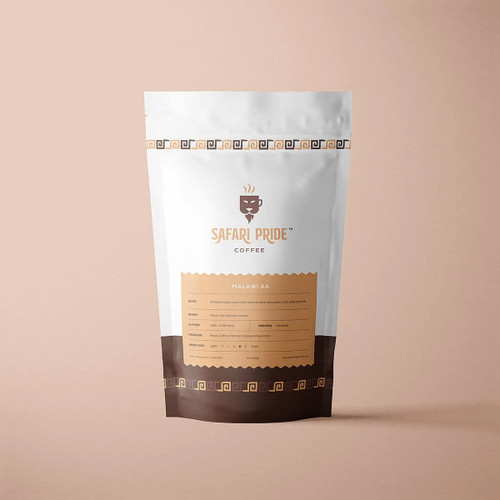 Safari Pride Coffee | Malawi AA Premium Single Origin Roast | Smooth Medium Dark Roast with Sweet Fruity Caramel Notes | Gourmet Sustainable Direct Trade African Coffee | 12 oz Bag | Whole Bean