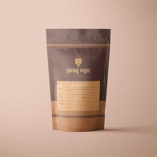Safari Pride Coffee | Burundi Ngozi Premium Single Origin Roast | Smooth Medium Roast with Fruity Caramel Notes | Gourmet Sustainable Direct Trade African Coffee |12 oz Bag | Whole Bean