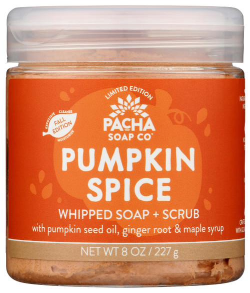 PACHA SOAP Pumpkin Spice Whipped Soap & Scrub, 8 OZ