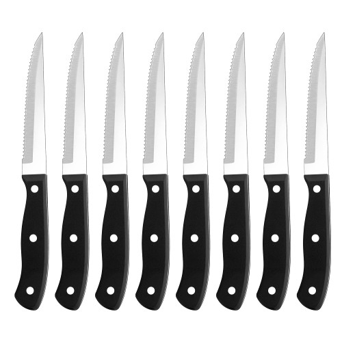 LIANYU Steak Knives Set of 12, Stainless Steel Steak Knives for Kitchen Camping Restaurant, Serrated Steak Knives Dishwasher Safe