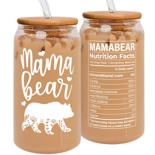 Gifts for Mom from Daughter, Son - Mom Birthday Gifts, Birthday Gifts for Mom - Valentine Day Gifts for Mom, Mom Valentine Gift - Mama Gifts, Mother Gifts, New Mom Gifts for Women - 16 Oz Can Glass