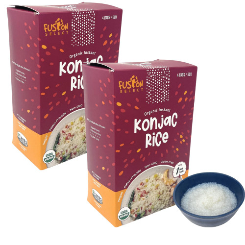 Fusion Select 8 Packs Organic Konjac Rice - Shirataki Rice Plant-Based Substitute - Healthy Diet Pasta - Rich in Fiber - Vegan, Keto, Paleo-Friendly, Zero Gluten, Low-Carb & Low-Carlories Fusion Select 8 Packs Organic Konjac Rice - Shirataki Rice Plant-Based Substitute - Healthy Diet Pasta - Rich in Fiber - Vegan, Keto, Paleo-Friendly, Zero Gluten, Low-Carb & Low-Carlories