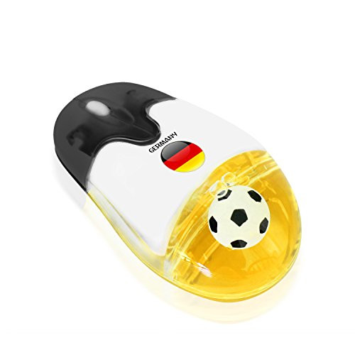 Plutus Luxury Soccer Gift 2.4G Wireless Mouse with USB Receiver Optical Mouse National Flags Support Your Country for PC and Laptop Computer Very Durable (Germany)