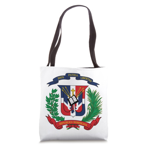 Dominican Republic flag National Emblem Republica Dominicana Tote Bag