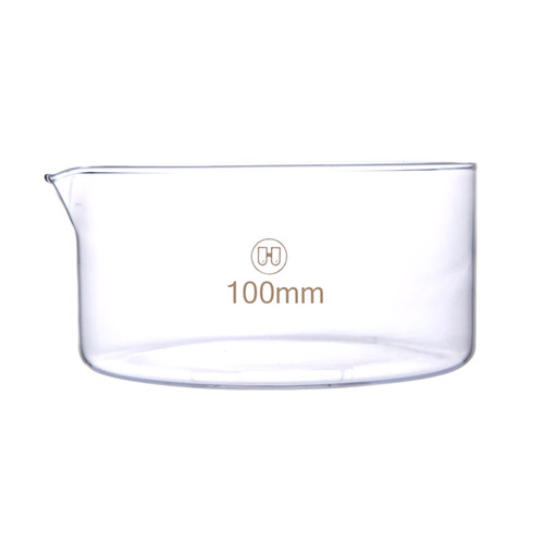 Deschem 100mm Glass Crystallizing Dish Height=5cm Heavy Wall Lab Glassware