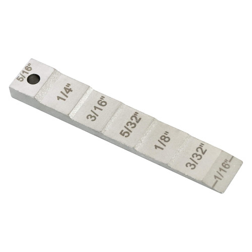 Bueyfolt Stepped Flange Wedge with Lanyard Hole & Carving Size, 1/2" x 3/4" x 4" Zinc Plated Metal Flange Wedge, Wedge for Pipe Fitting Welding, Corrosion Resistant, Spreading Flanges Triangle Tool