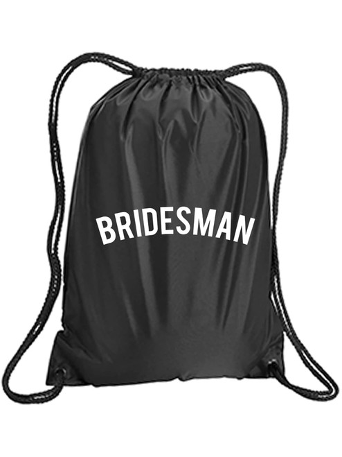 BRIDESMAN Cinch Pack in Black - Small 14x18