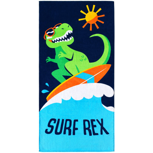 Beachland Dinosaur Beach Towel 30 x 60 in 100% Cotton (1 Towel 30" x 60", Surf Rex) Beachland Dinosaur Beach Towel 30 x 60 in 100% Cotton (1 Towel 30" x 60", Surf Rex)