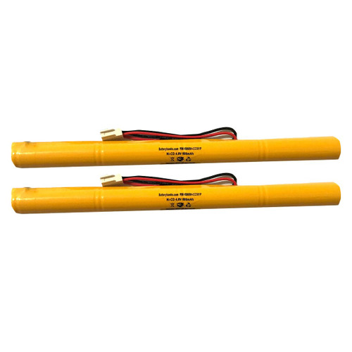 (2 Pack) Emergency/Exit Light Ni-CD AA 800 mah 4.8 Volt B310011 4.8v 800mAh NiCD Battery Pack Custom-200 Battery 19537