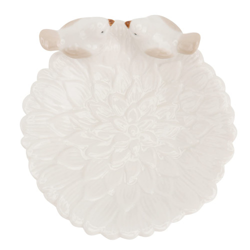 ULTNICE 1pc Jewelry Storage Tray Jewelry Storage Plate Ceramic Jewelry Organizer Jewelry Tray Ring Dish Holder Earring Desk Decorations Jewelry Ceramic Tray Trinkets Porcelain White Cute