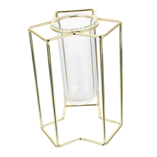 SUPVOX 1pc Hydroponic Glass Vase Green Plant Container Hanging Test Tube Planter Hydroponic Vase Ornament Hanging Wall Planters Clear Vase Glass Plant Tube Iron Light Bulb Dining Table